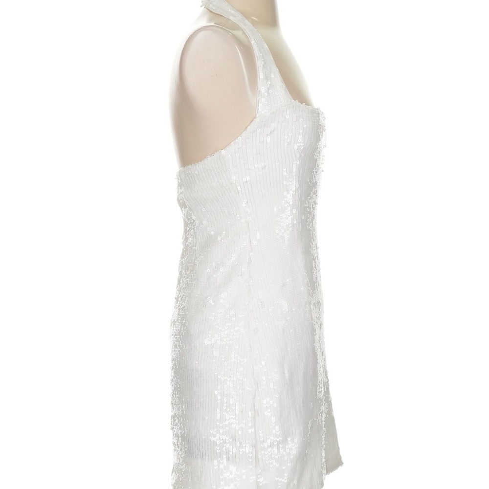 Show Me Your MuMu White Sequin Halter Mini Dress - Picture 10 of 12